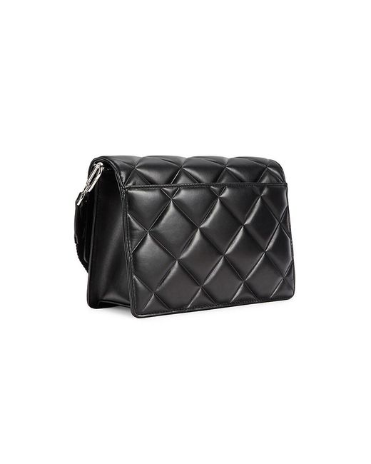 Furla Black Quilted Leather Crossbody Bag