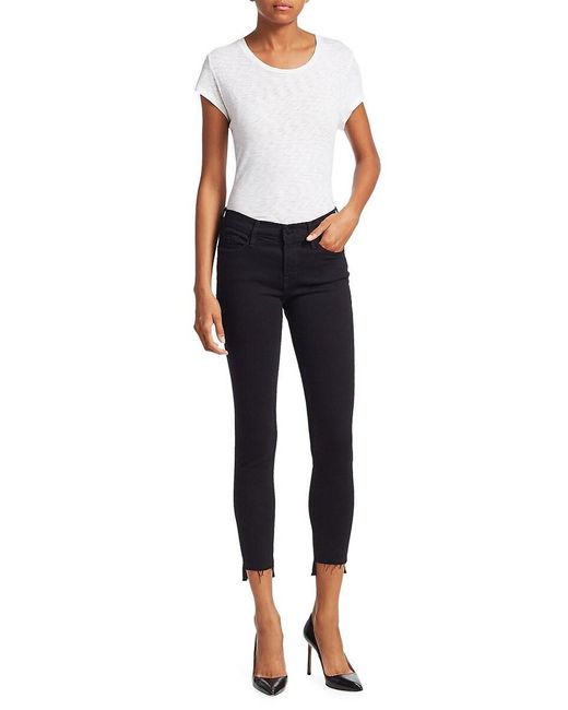Frame le skinny de jeanne crop black 2025