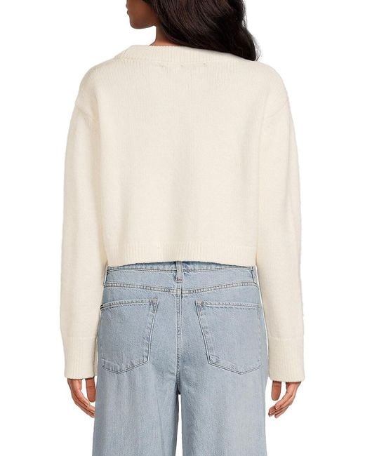Alice + Olivia White Rutson Cardigan With Scarf