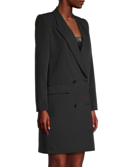 Kobi Halperin Black Ivy Double-Breasted Twill Blazer Minidress