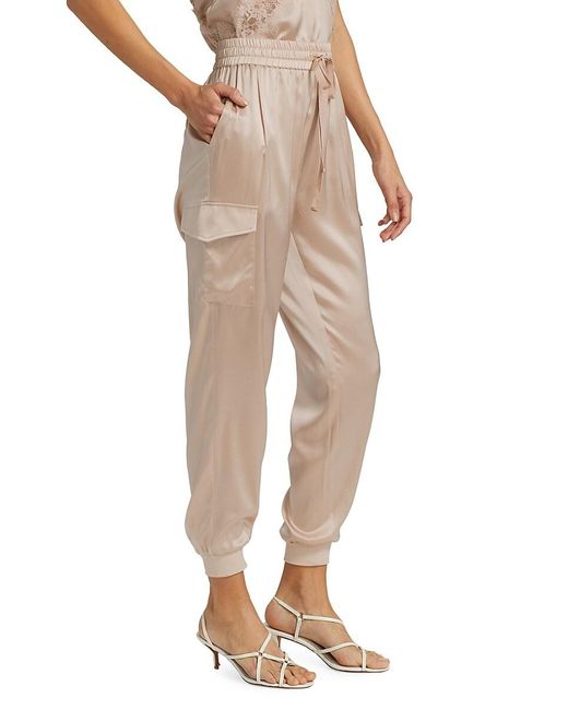 Cami NYC Elsie Silk Joggers in Natural Lyst UK