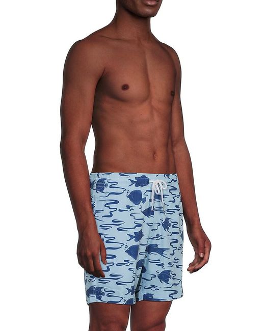 Trunks Surf & Swim Red Sano Printed Swim Shorts for men