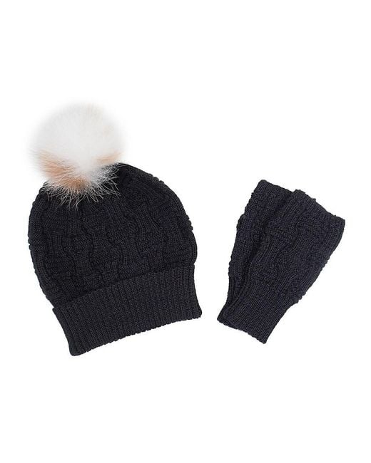 Surell Gray Alpaca Knit Fingerless Gloves