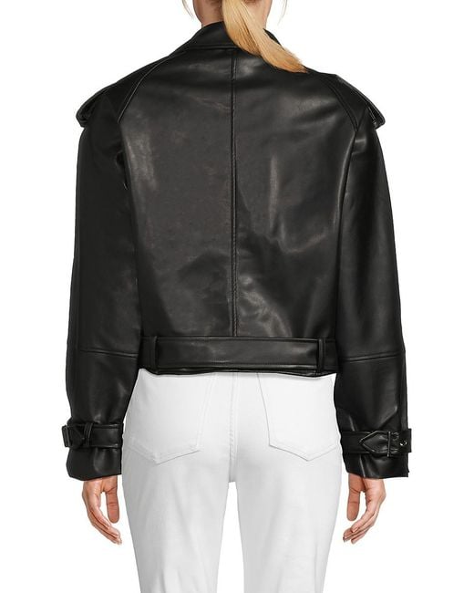 WeWoreWhat Black Cropped Moto Jacket