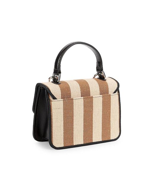 Furla Pink Stripe Mini Crossbody Bag