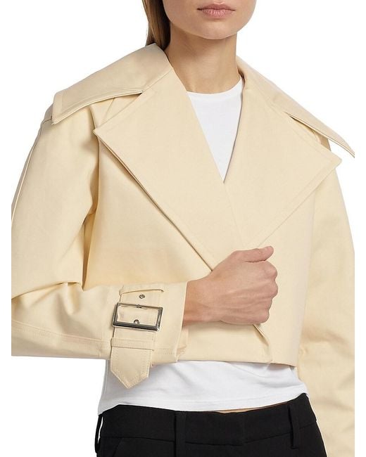 Toccin Natural Tommy Cropped Trench Jacket