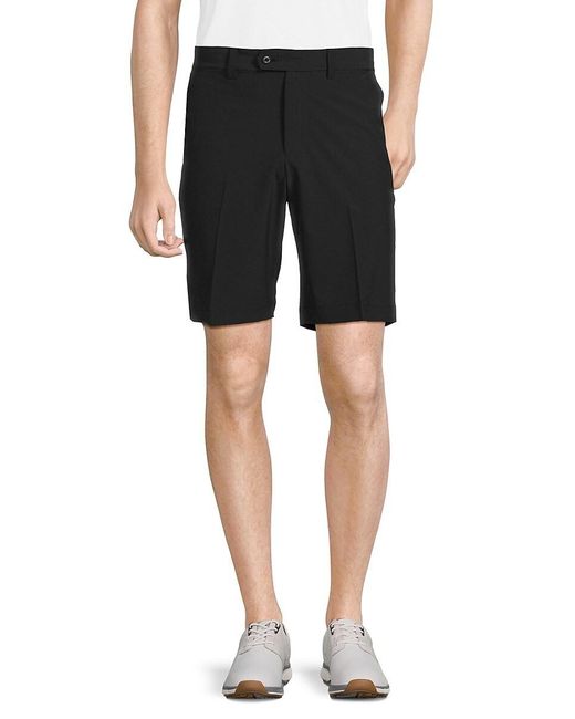 J.Lindeberg Black J. Lindeberg Solid Golf Shorts for men