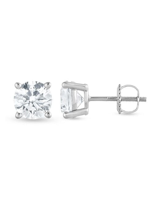 Badgley Mischka Metallic 14K & 2.5 Tcw Lab-Grown Diamond Stud Earrings