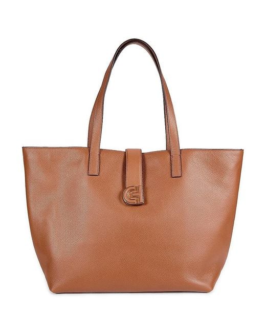 Cole Haan Brown Leather Top-Handle Tote Bag