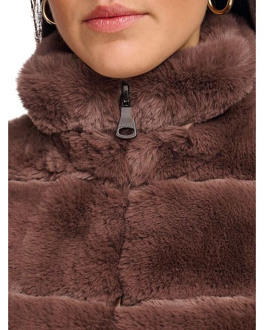 Calvin Klein Brown Faux Fur Jacket
