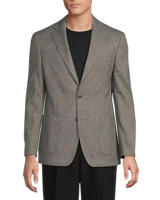 Tommy Hilfiger Gray Wool-Blend Modern-Fit Sport Coat for men