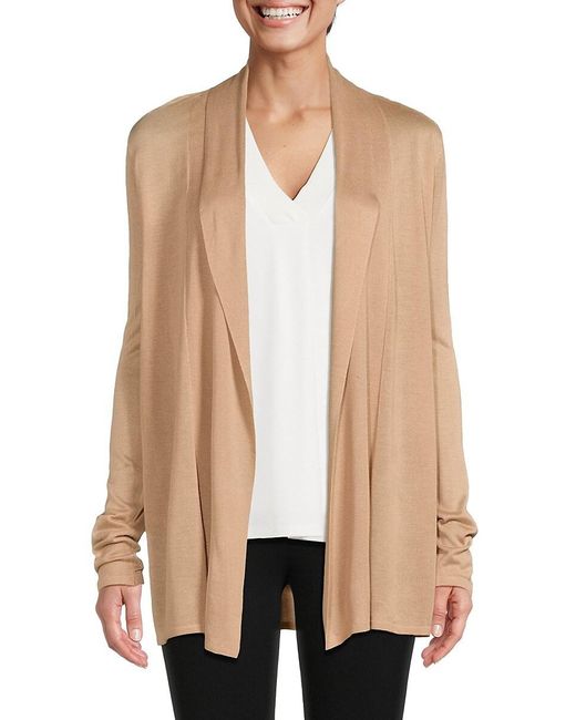 Long sleeve open front cardigan top