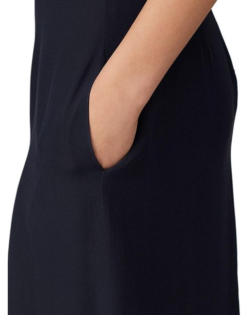 ROKH One Shoulder Midi Sheath Dress in Blue | Lyst Canada