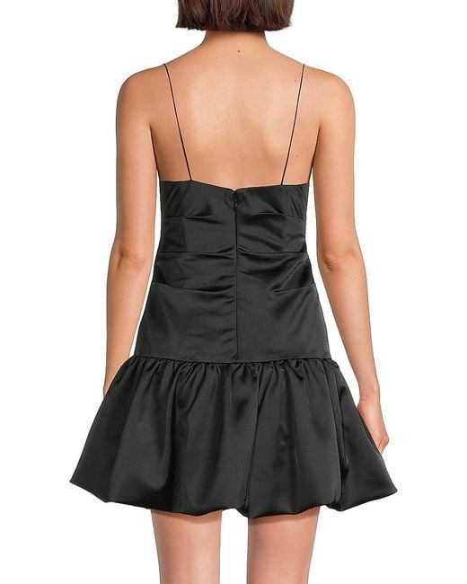 Emanuel Ungaro Black Willow Bubble-Skirt Minidress