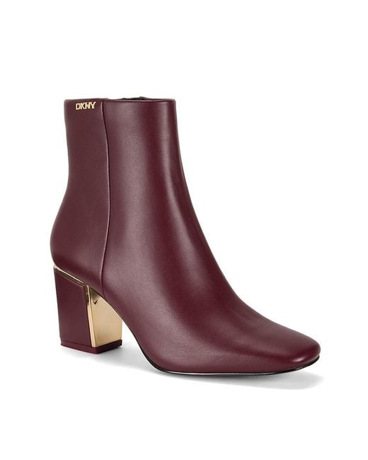 DKNY Purple Cianna Logo 75Mm Ankle Boots