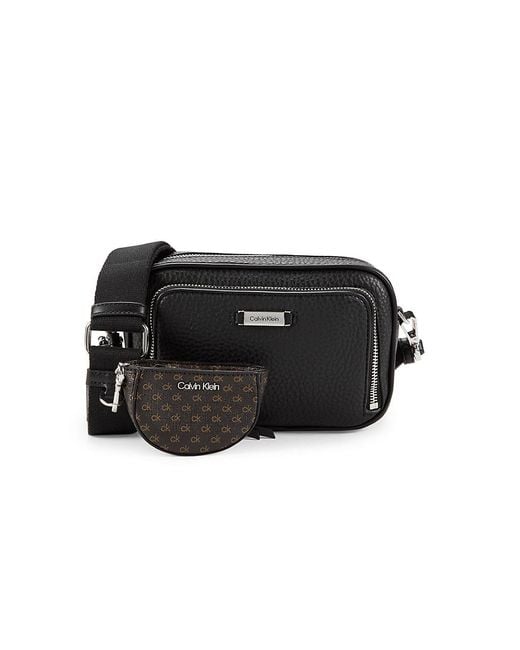 Calvin Klein Black Zulle Textured Camera Bag