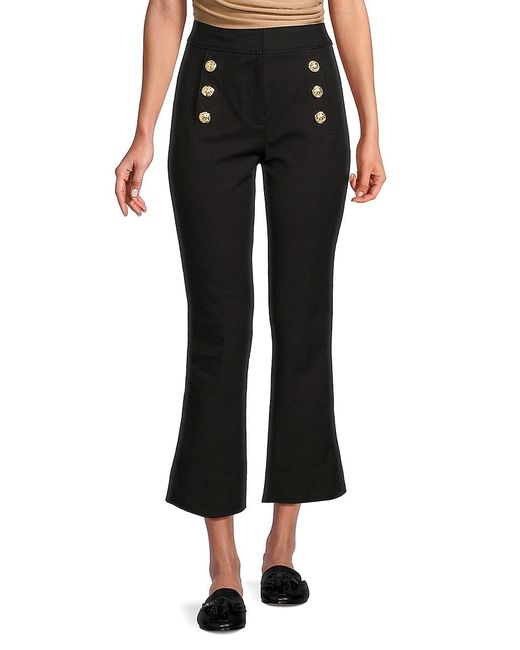 10 Crosby Derek Lam Black Robyn Cropped Bootcut Pants