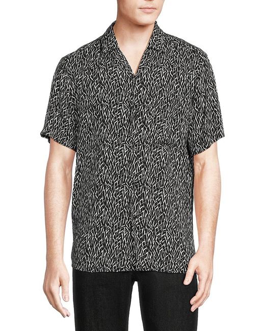HUGO Gray Straight Fit Button Down Shirt for men