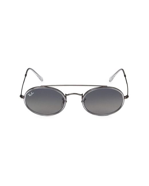 Ray-Ban Rb3847n 52mm Oval Sunglasses in Gray | Lyst