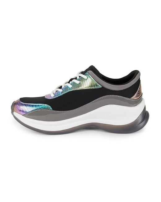 Karl Lagerfeld Black Coty Logo Low Top Sneakers