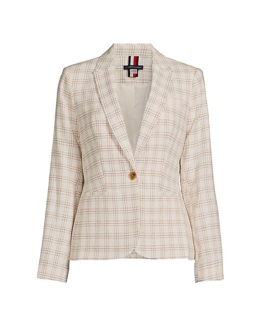 tommy hilfiger plaid blazer