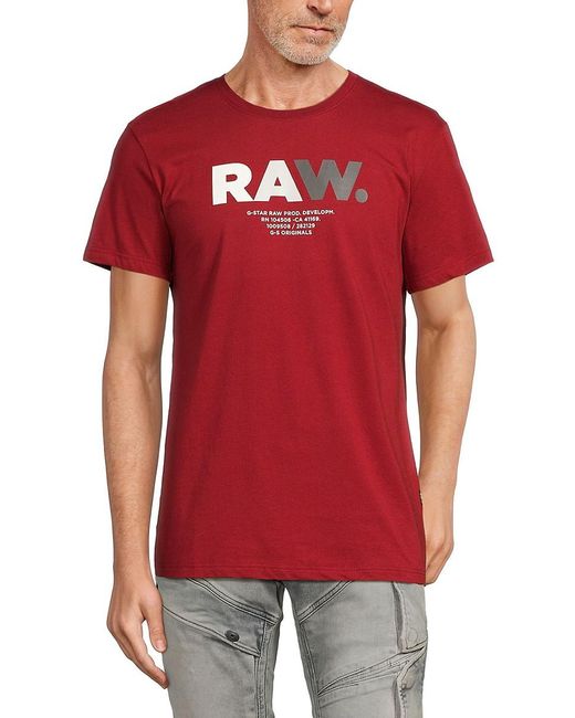 G-Star RAW Red Short Sleeve Tee for men