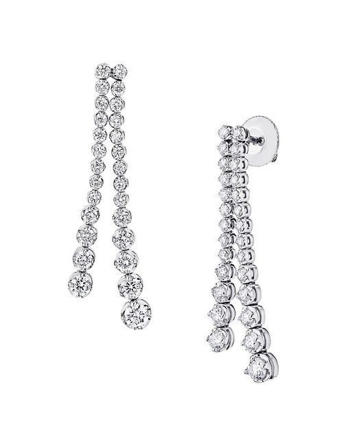 Saks Fifth Avenue 14k White Gold & 1.75 Tcw Diamond Strand Earrings in ...