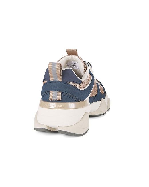 Kenneth Cole Blue Alder Colorblocked Low-Top Sneakers for men