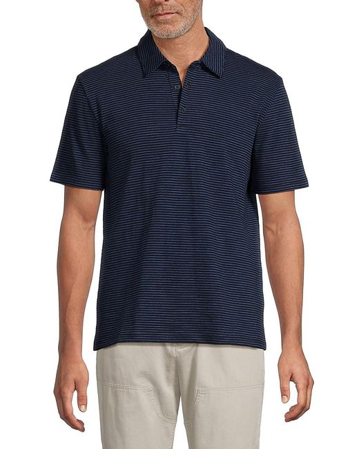 Vince Blue Short-Sleeve Polo Shirt for men