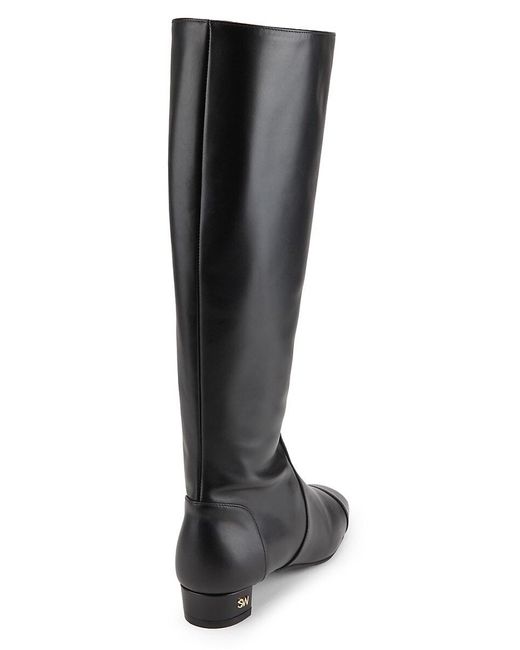 Stuart Weitzman Black Bridge 25Mm Leather Knee Boots