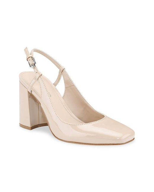 Marc Fisher Valana Block Heel Dress Pumps in Natural | Lyst