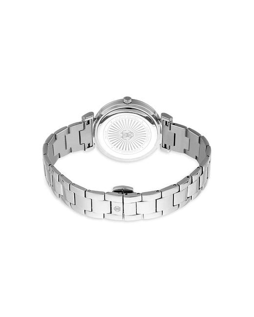 Roberto Cavalli White 34Mm Stainless Steel, Mother Of Pearl & Crystal Bracelet Watch