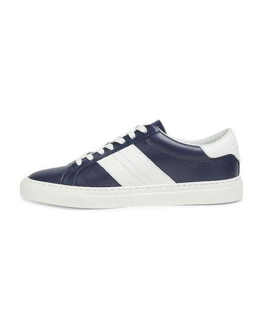 Bally Blue Logo Leather Low-Top Sneakers for men