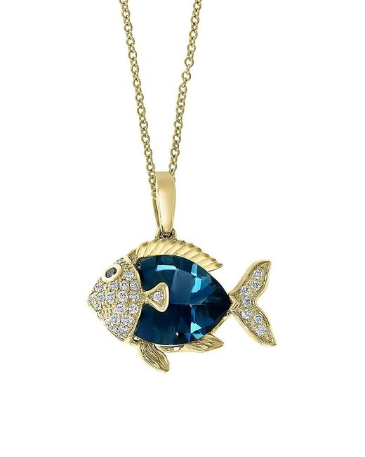 diamond fish pendant