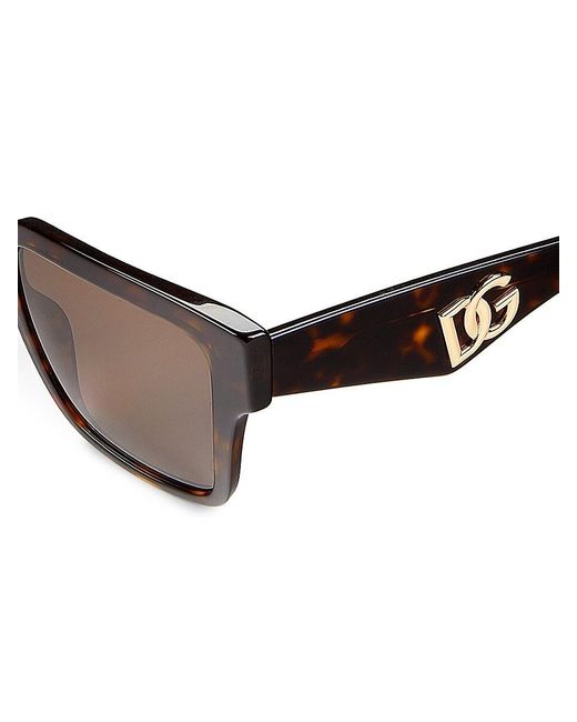 Dolce & Gabbana Brown 55mm Wayfarer Sunglasses