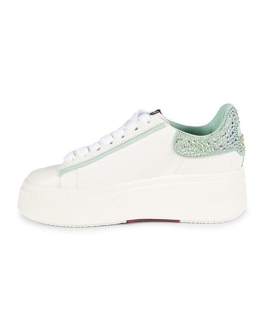 Ash Natural Move Strass Leather Platfrom Sneakers