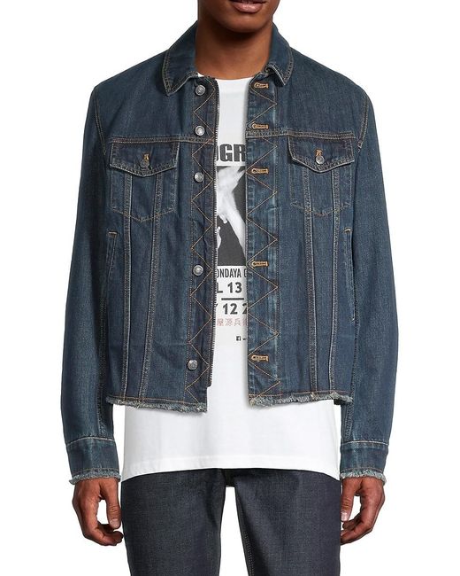 Zadig & Voltaire Faux Shearlinglined Denim Jacket in Blue for Men Lyst