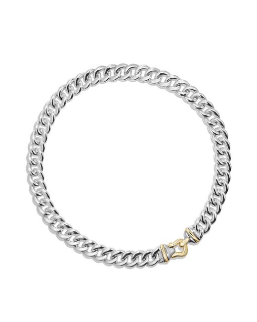 David Yurman Metallic Cable Buckle Necklace With 14k Gold, 14mm