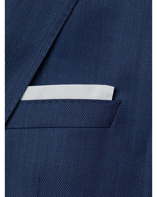 BOSS by HUGO BOSS Trabaldo Togna 1840 Slim-fit Virgin Wool Suit in Navy  (Blue) for Men | Lyst UK