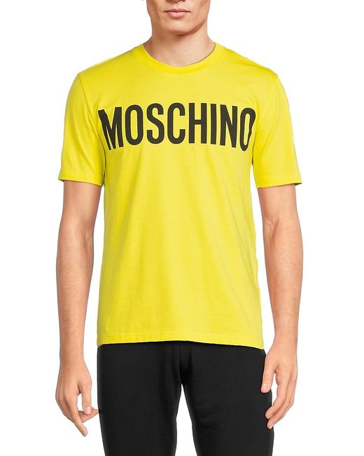 Moschino Yellow Logo Tee for men