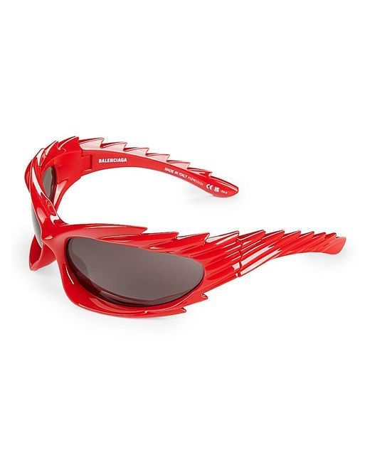 Balenciaga Red 78mm Wrap Sunglasses