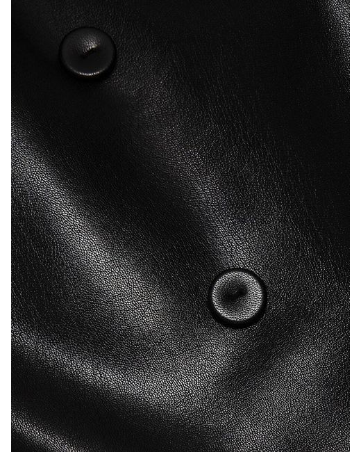 Cinq À Sept Black Quin Faux Leather Miniskirt