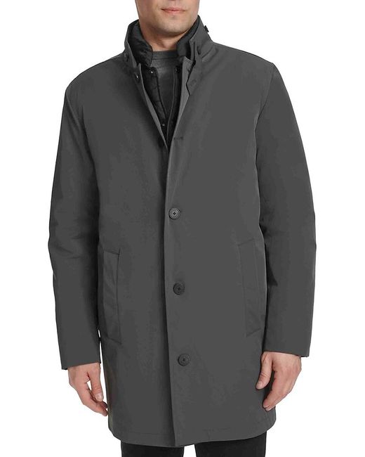 Cole Haan Gray 2 In1 Quilted Rain Puffer Jacket for men