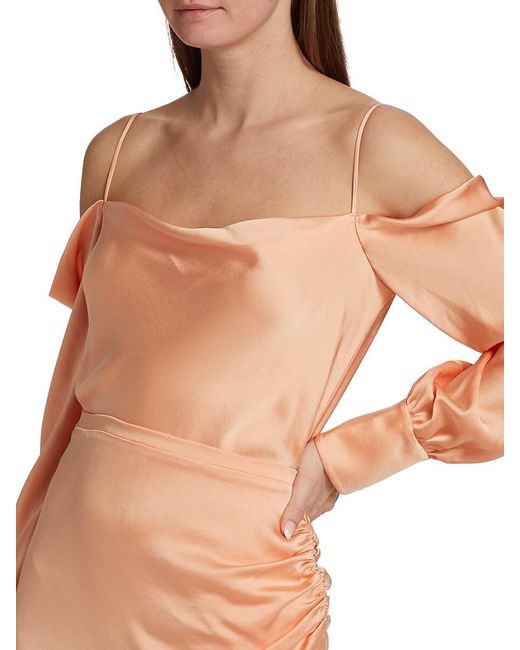 Jonathan Simkhai Natural Velma Off The Shoulder Mini Dress