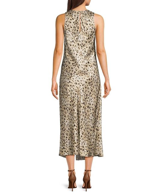 Rails Metallic Leopard-print Sleeveless Midi-dress