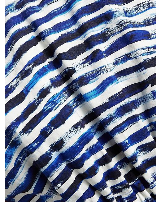 A.L.C. Blue A. L.c. Billie Linen-blend Crop Top