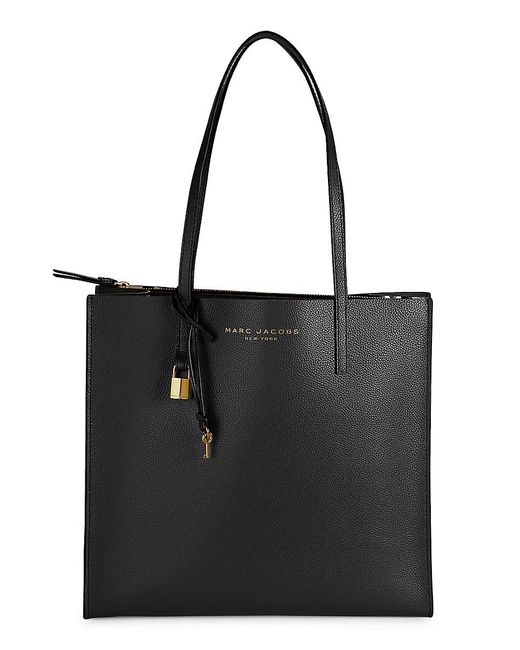 Marc Jacobs Black Grind Leather Tote