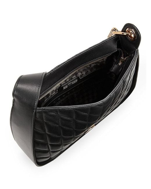 Karl Lagerfeld Lafayette Quilted Leather Hobo Bag in Black Lyst