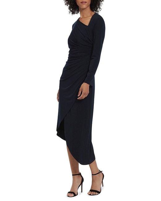 Faux Wrap Jersey Sheath Dress