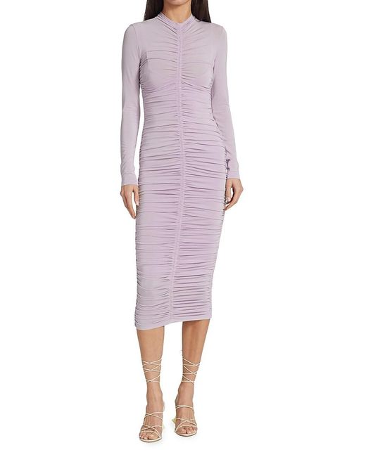A.L.C. Purple Ansel Ruched Bodycon Dress